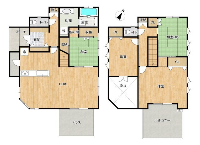三木市さつき台1丁目　中古戸建の間取り