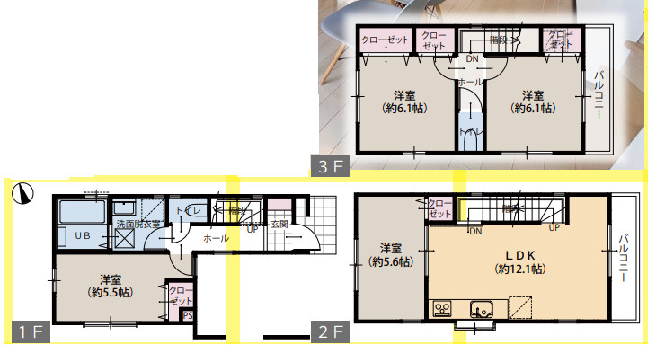 茅ヶ崎市小桜町　中古戸建の間取り