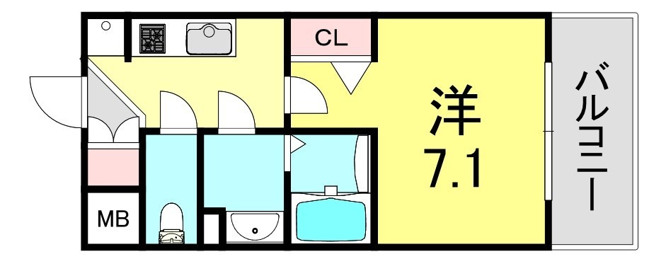 プレサンスTHE神戸の間取り