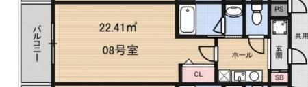 クレド桜川の間取り
