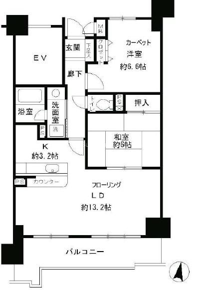 グランドメゾン江戸堀の間取り