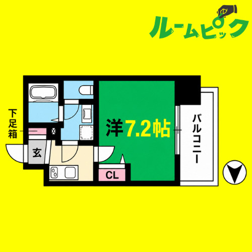 ディアレイシャス金山Ⅱ　名古屋市賃貸　仲介手数料無料の間取り