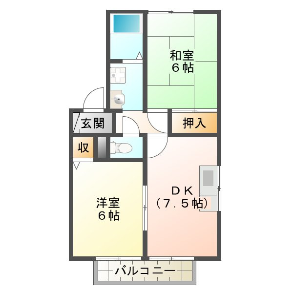 エクセルハイツ桃山の間取り
