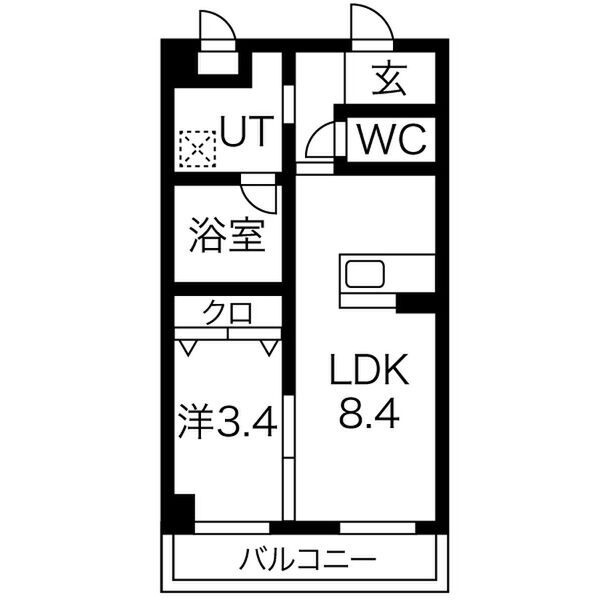 ドメールセプトエトワール椥辻の間取り