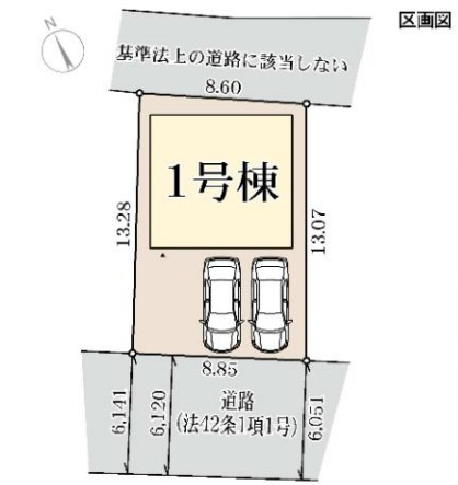 高砂市曽根町　　山陽電鉄「曽根駅」徒歩6分の区画図