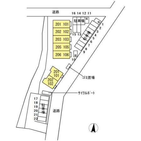 D-room泉台　B棟の区画図