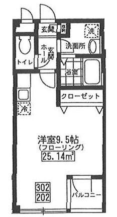 東村山市本町２丁目の賃貸マンションの間取り