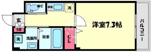 リーブル福島Ⅱの間取り|リーブル福島II　開放感ある間取り
