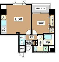JUタワーフロント北斎ストリートの間取り
