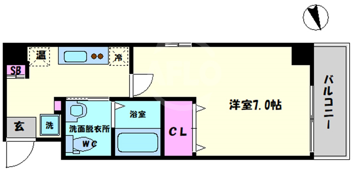 コンフォーダブル阿波座の間取り|コンフォーダブル阿波座　間取り