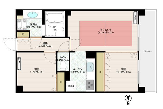ライオンズマンション西麻布シティの間取り