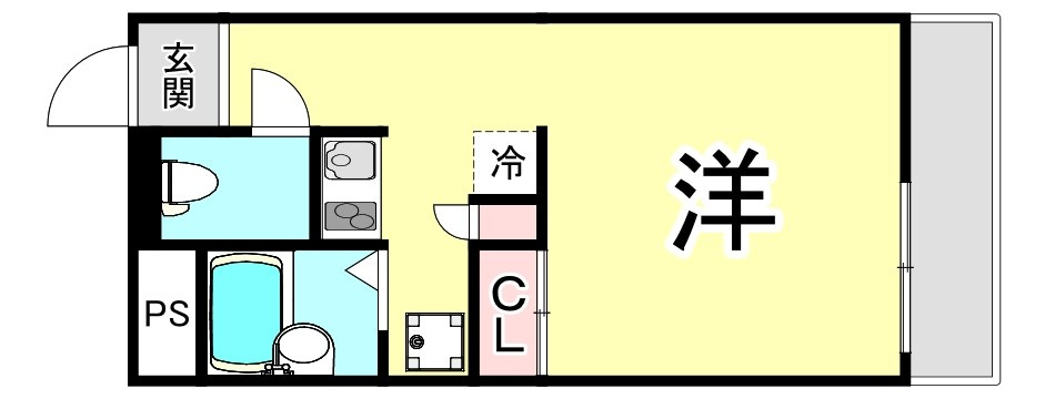 レオパレスカリヨ尼崎の間取り