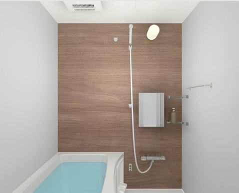 倉敷市中島のアパートの浴室