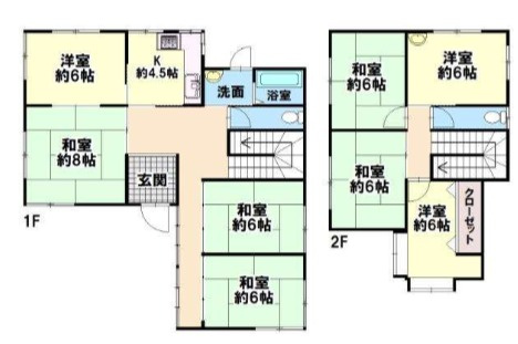 姫路市夢前町護持の中古一戸建の間取り