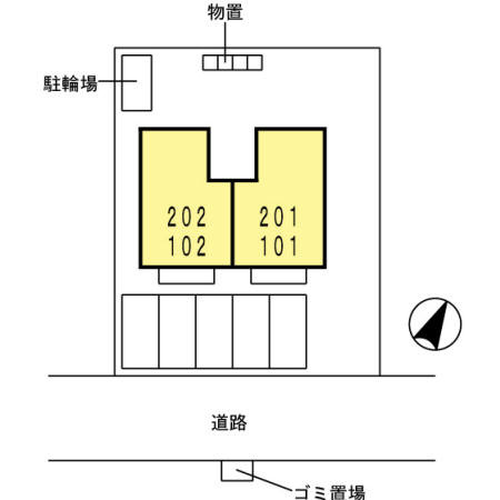セジュール東雲 A棟の区画図