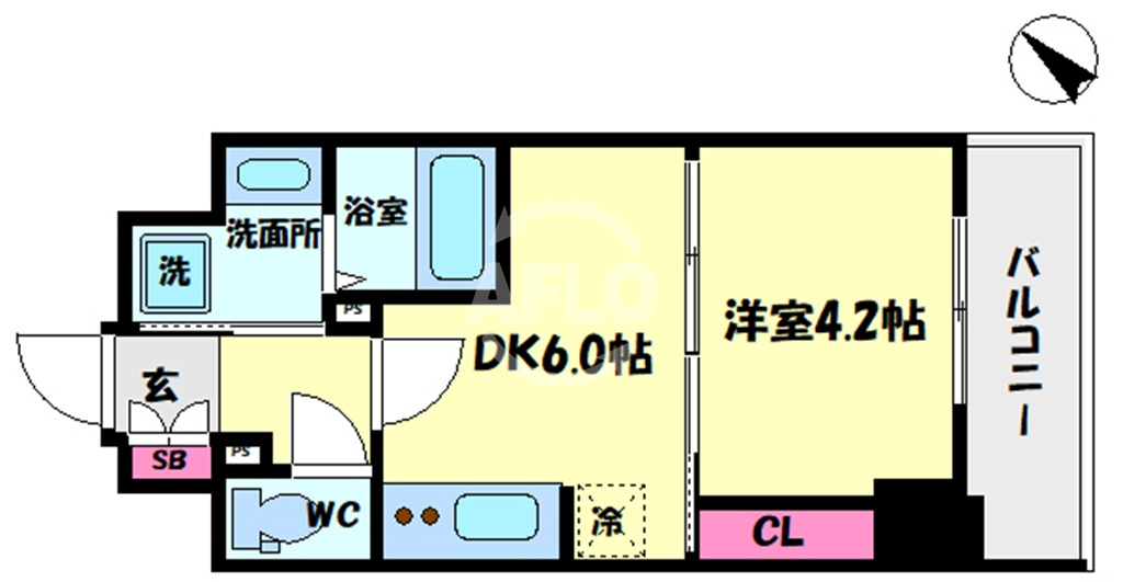 S-RESIDENCE阿波座WESTの間取り|S-RESIDENCE阿波座WEST　間取り