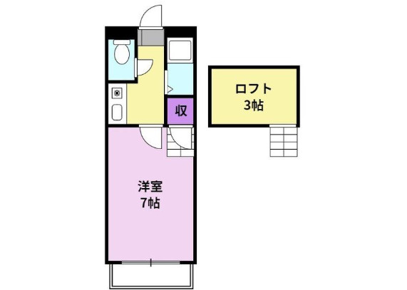 シャトレ隈IIIの間取り|１Kの間取りです