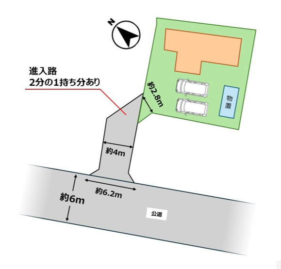 【区画図】 | 富士市宮島　中古戸建て　全１棟