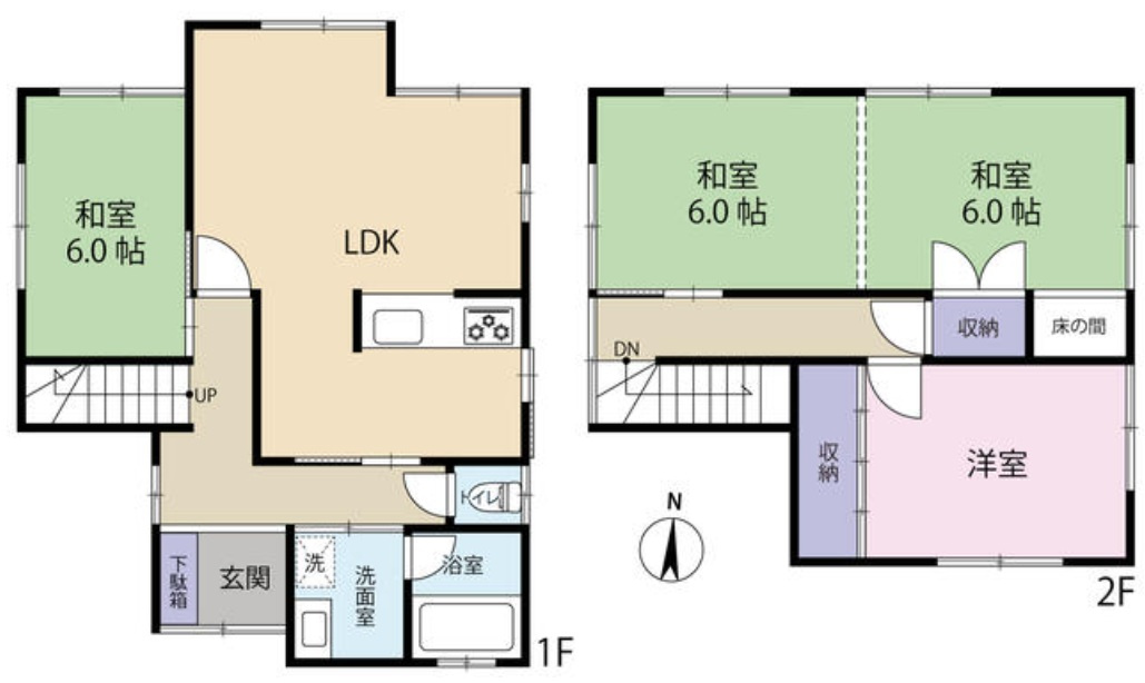 姫路市青山3丁目　　中古戸建の間取り