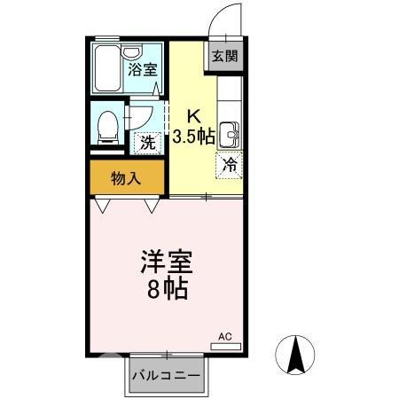 セジュール中吉野　A棟の間取り