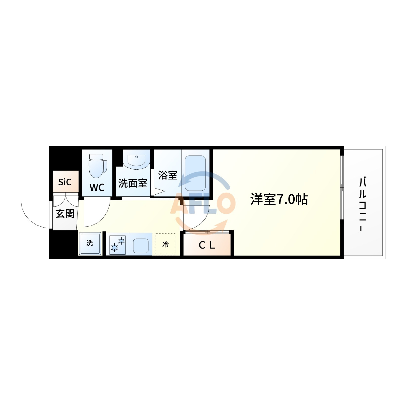 Luxe新大阪6の間取り|間取り