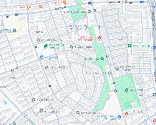 富田林市高辺台　第1期　新築一戸建ての地図