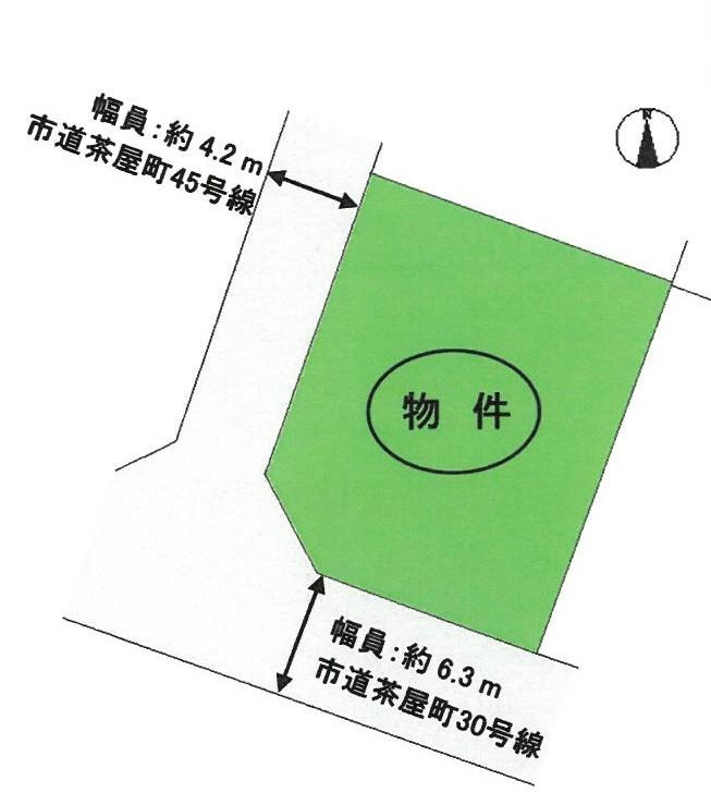 倉敷市茶屋町　1区画の区画図