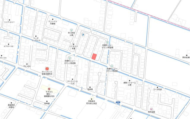 倉敷市茶屋町　1区画の地図