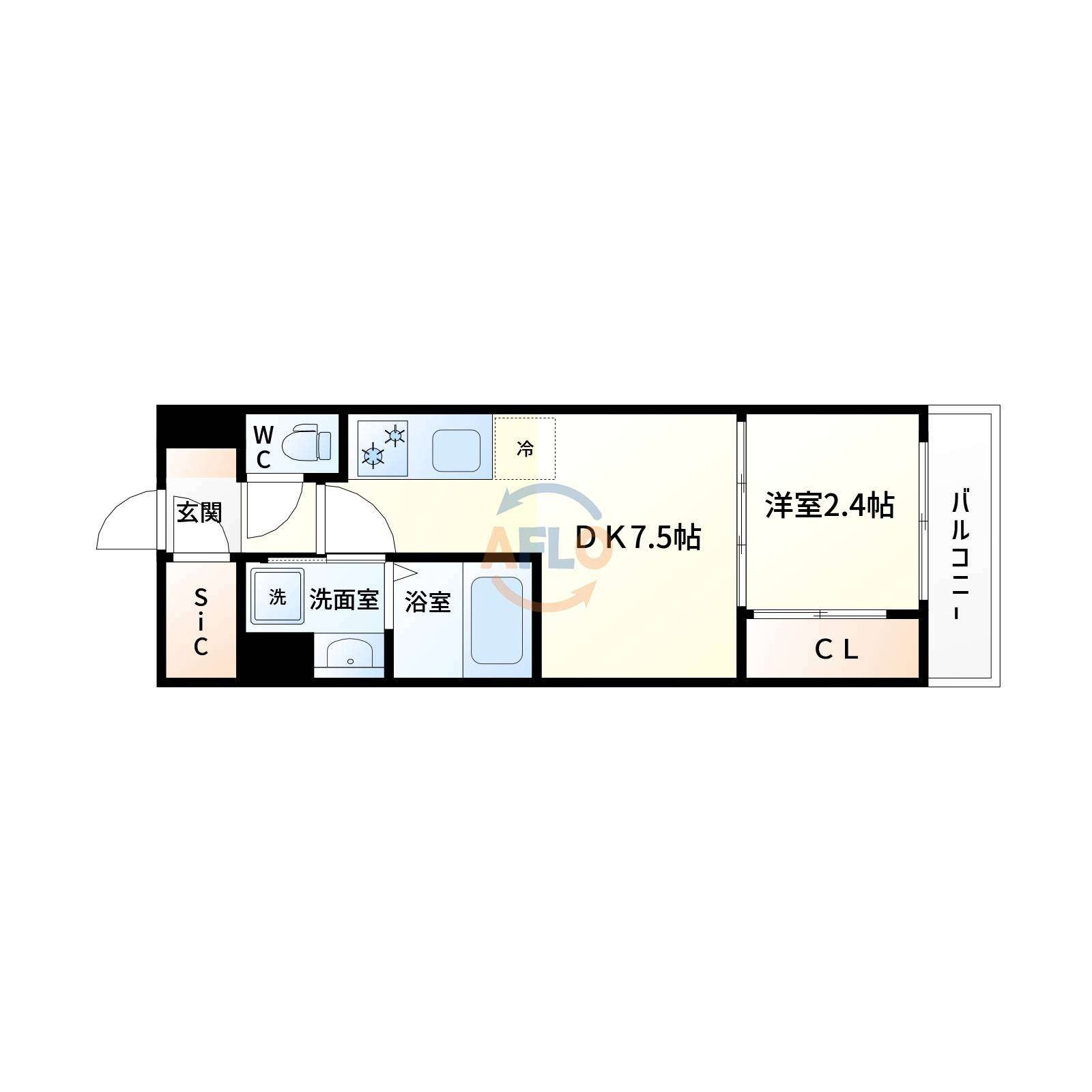 コンフォリア新大阪宮原キューの間取り|コンフォリア新大阪宮原Q　間取り