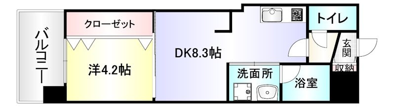 オーヴィジョンQULAS小倉金田の間取り