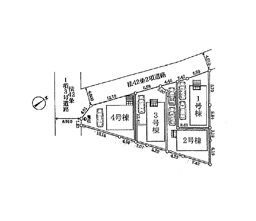 上矢部２丁目　新築戸建　２号棟の区画図
