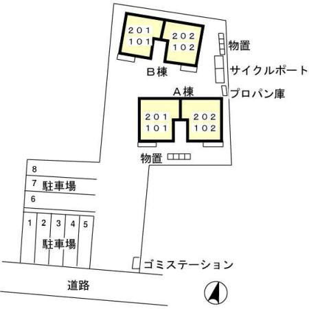 ラポール　Ａの区画図