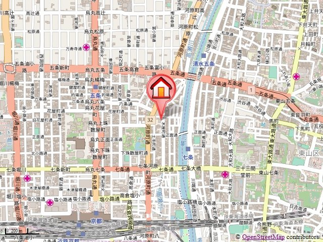 朝日プラザ高瀬川の地図