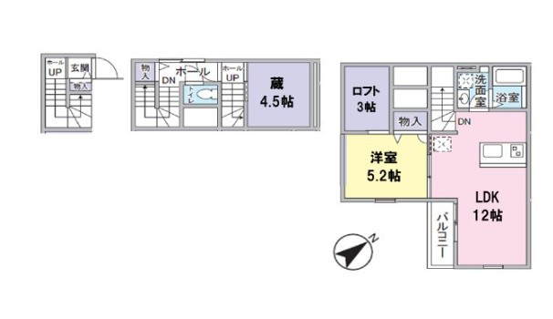 浦安市北栄４丁目のアパートの間取り