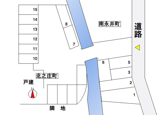 南永井駐車場の区画図