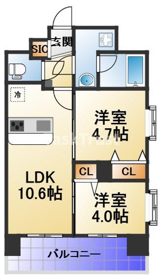 【間取り】 | スプランディッド玉造DUE