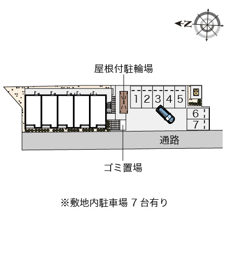 クレイノ太宰府の駐車場