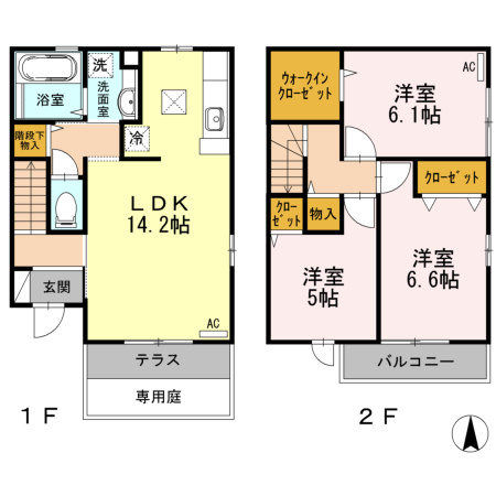 レジダンス井尻　A棟の間取り