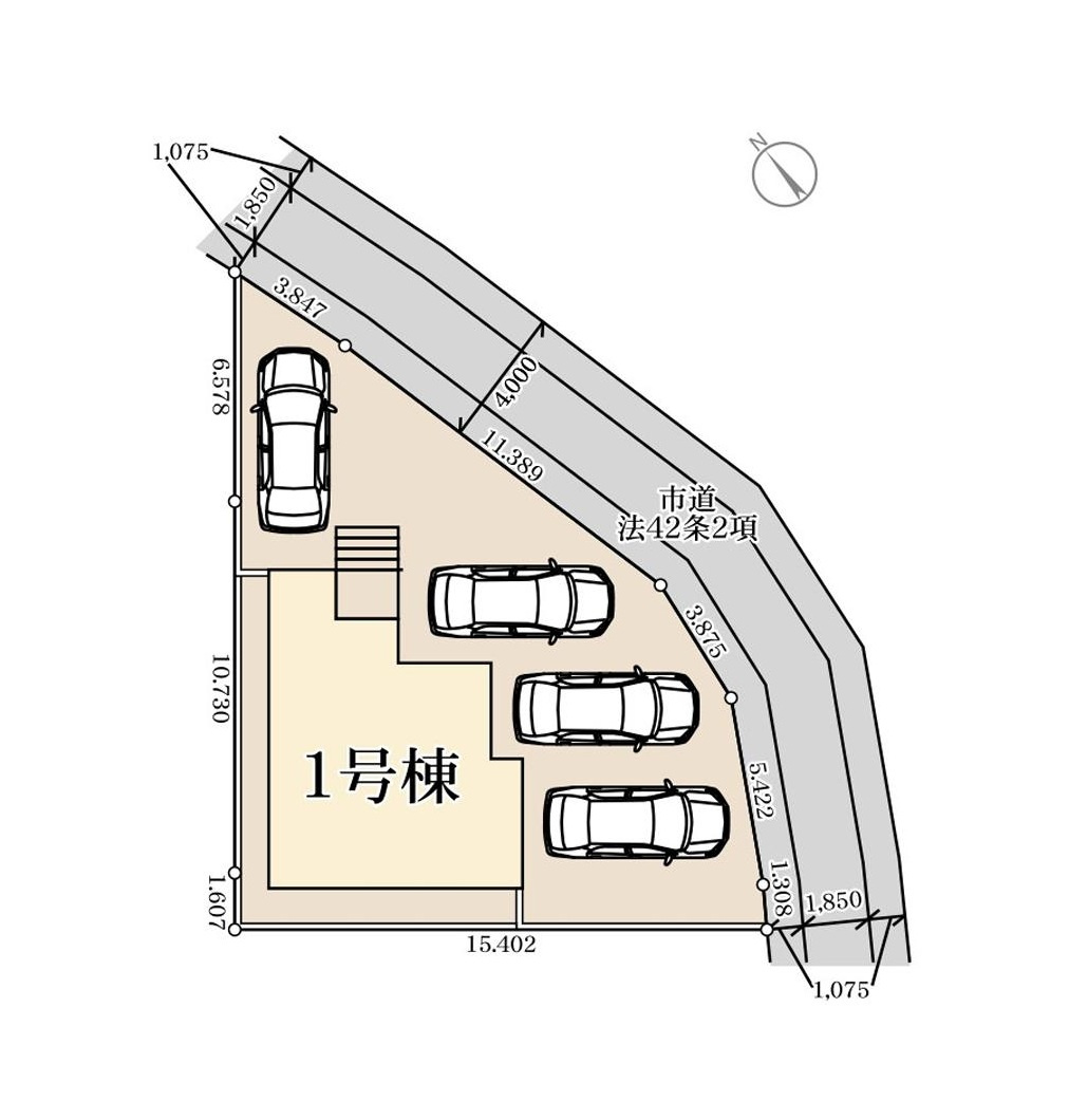 第2土浦市天川　新築戸建の区画図