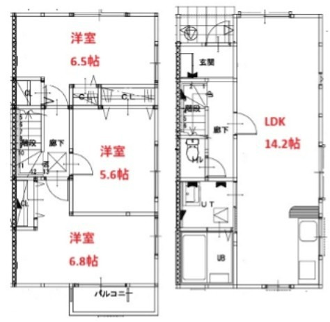 グランソフィア的場児塚Bの間取り