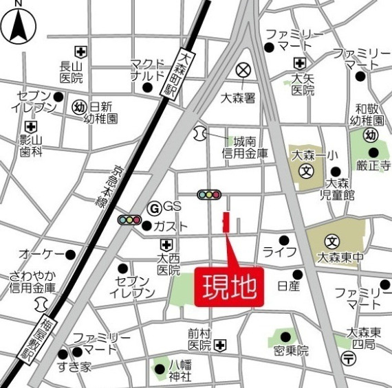ＨＦ大森町レジデンスの地図