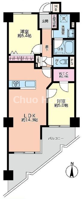 キャッスルマンション小岩の間取り|7階部分・南向きにつきまして日当たり・通風・眺望良好。新規リノベーション施工が完了いたしましたのでいつでも内覧が可能です。