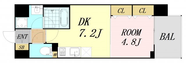 ATKレジデンスなんば　仲介手数料無料の間取り