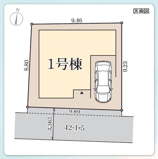 【区画図】 | 東大阪市足代南1丁目 | 南向き☆間口広々整形地☆