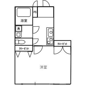 ワンルーム田戸　A棟　　刈谷市近郊の賃貸はクラスホーム刈谷店の間取り