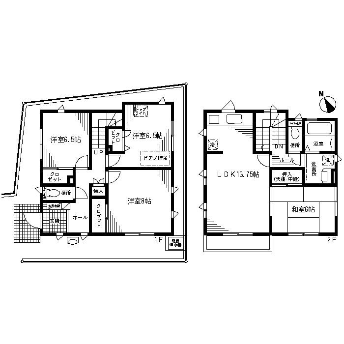 西一之江戸建の間取り
