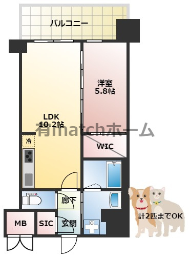 グランカーサ新大阪SOUTHの間取り