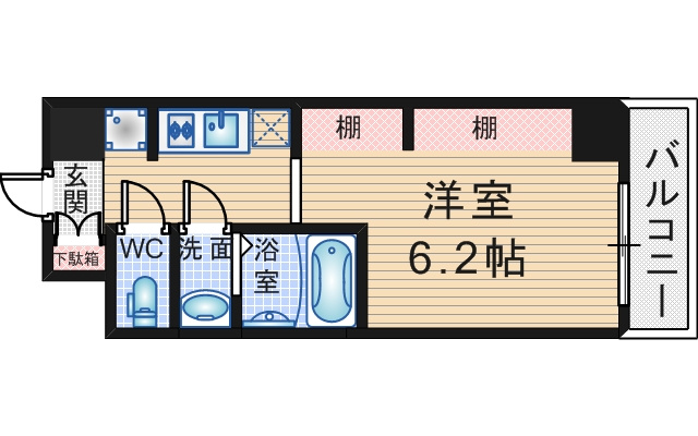 リブネスコート大阪大学前の間取り