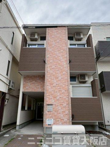 大阪市東住吉区田辺３丁目のアパートの外観