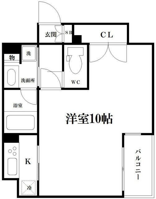 リーガル西天満Ⅲの間取り